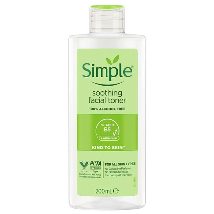 Simple Kind to Skin Facial Toner Soothing 200ml
