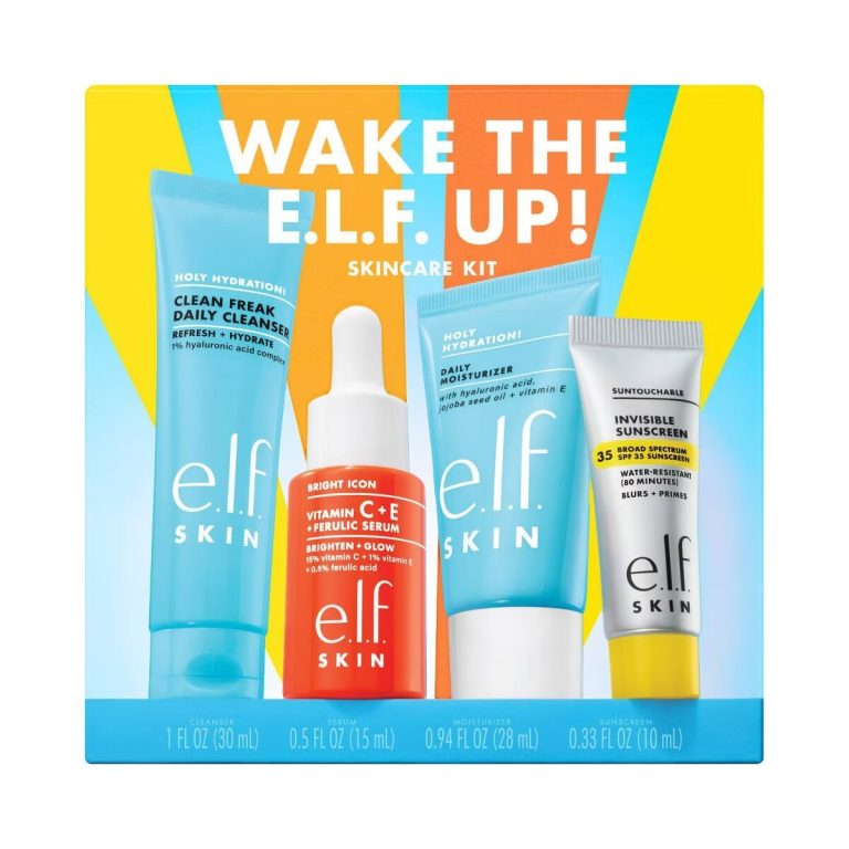 e.l.f. SKIN Wake the e.l.f. Up! Skincare Holiday Gift Kit – 4ct