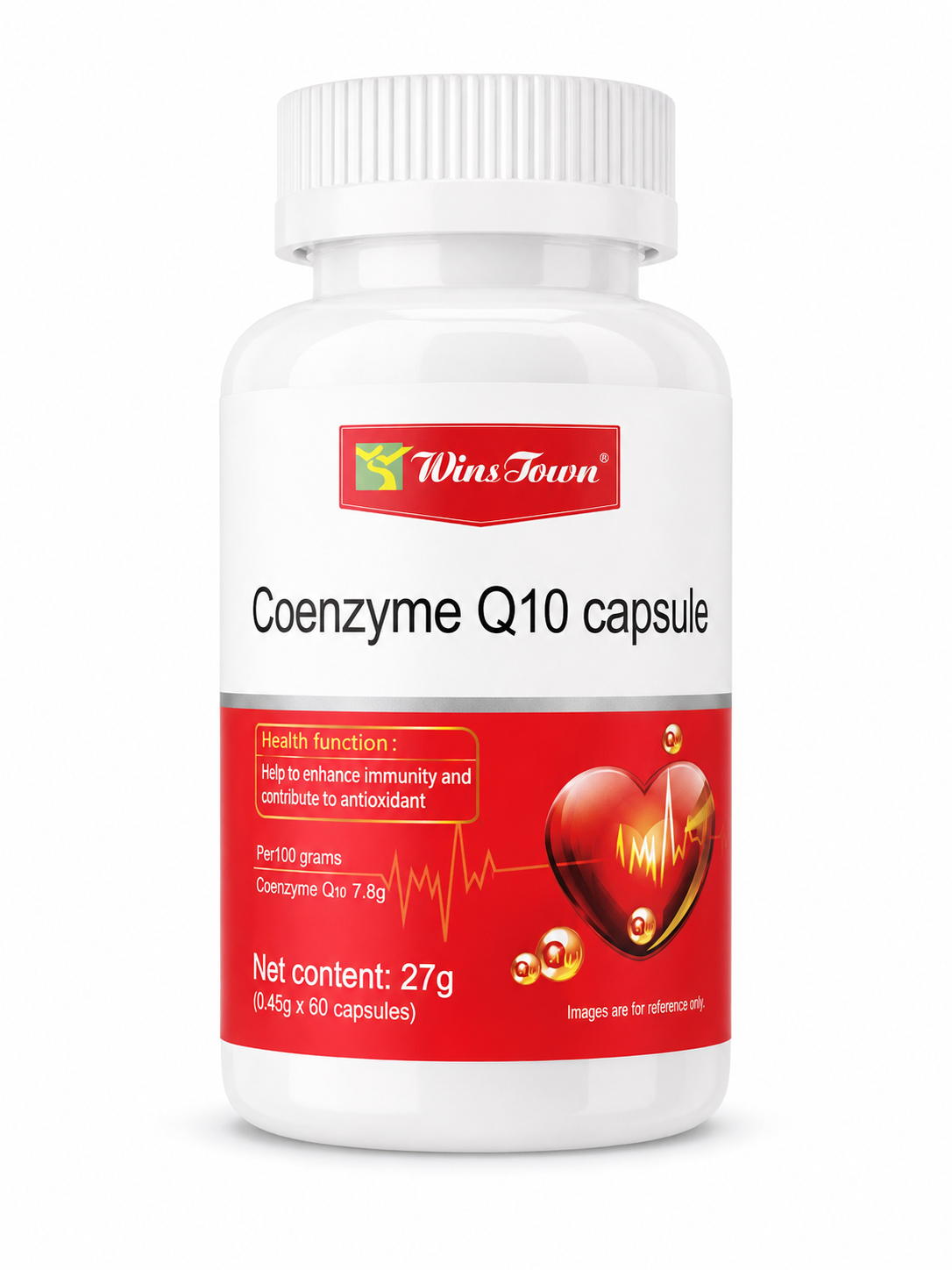 WinsTown Coenzyme Q10 Capsule - 60 Capsules Immunity and Antioxidant Support