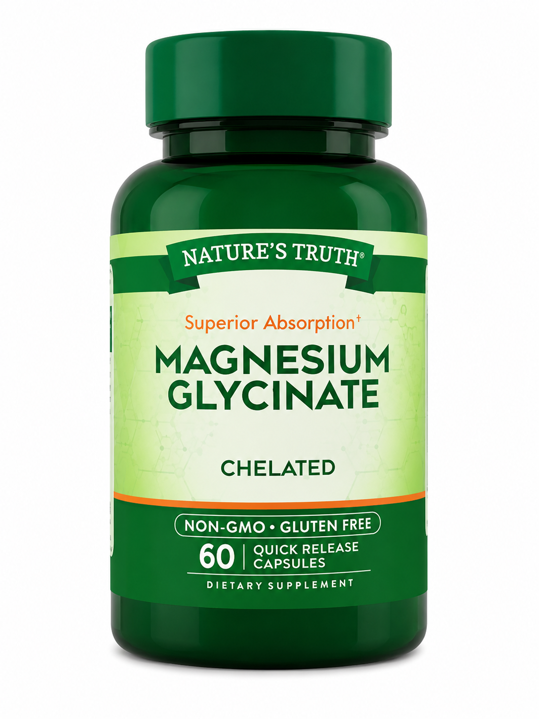 Nature's Truth Magnesium Glycinate Chelated Superior Absorption - 60 Quick Release Capsules