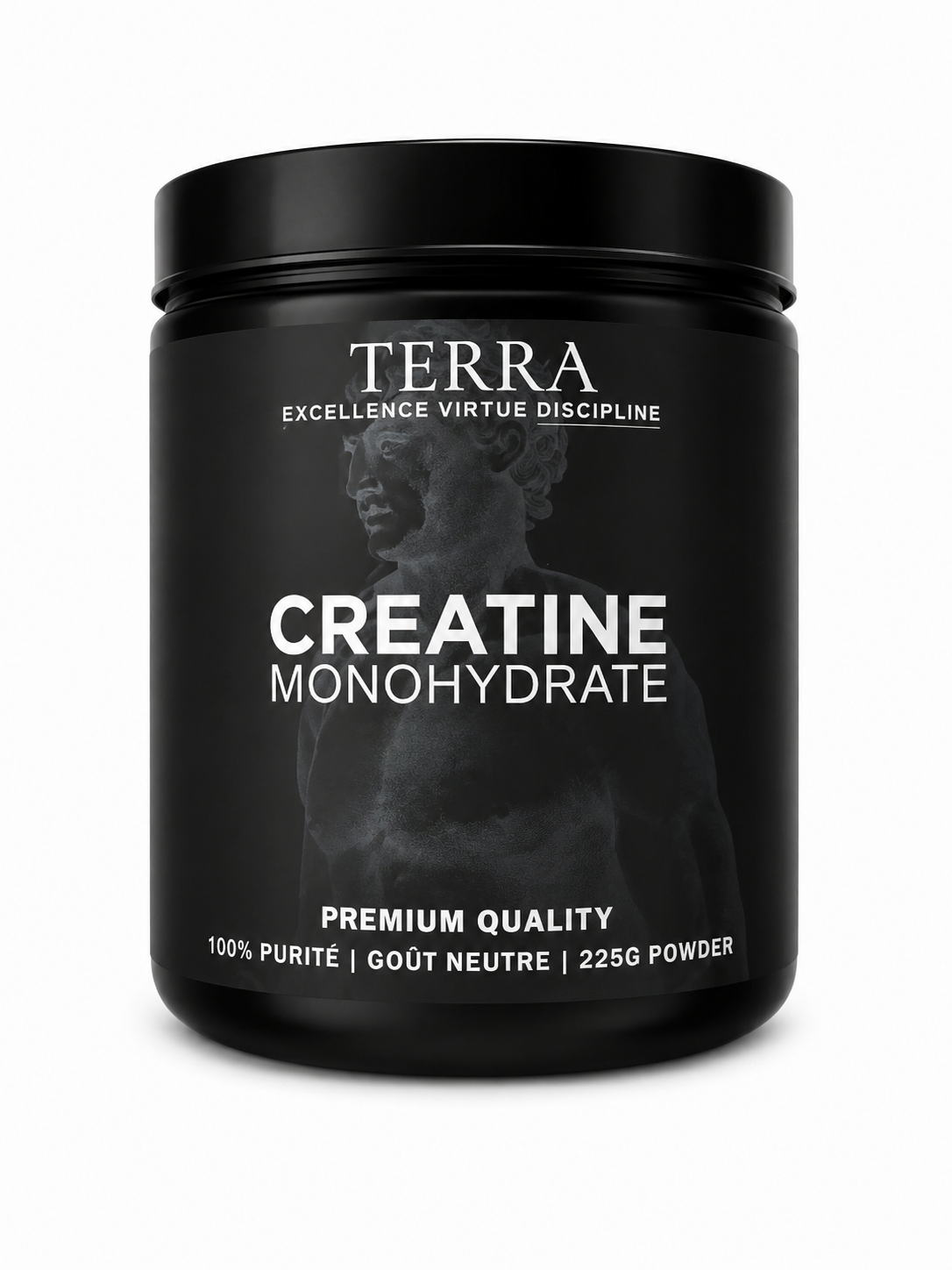 Terra Creatine Monohydrate Premium Quality 100% Pure Neutral Taste - 225g Powder