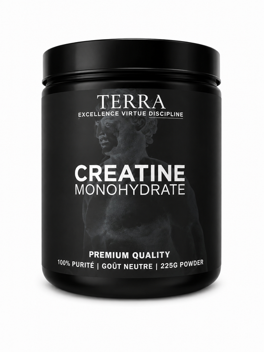 Terra Creatine Monohydrate Premium Quality 100% Pure Neutral Taste - 225g Powder