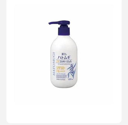Hatomugi The UV & Moisturizing Milky Gel SPF 50+ Pa++++ 250ml