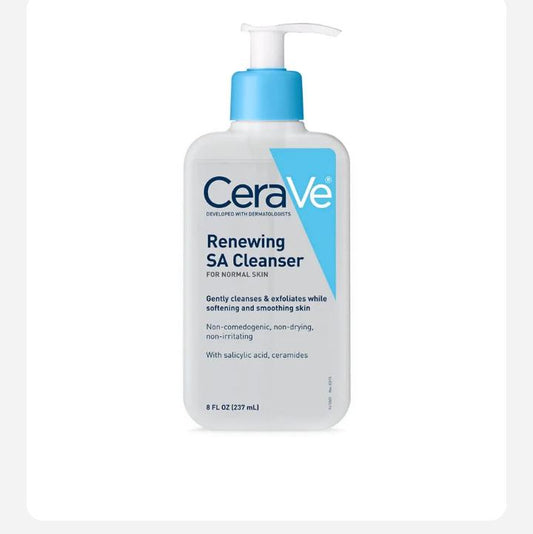 CeraVe SA Renewing Cleanser | Salicylic Acid Cleanser 12oz