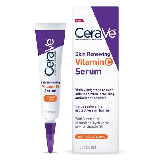 CeraVe Pure Vitamin C Brightening Serum with Hyaluronic Acid, 1 oz