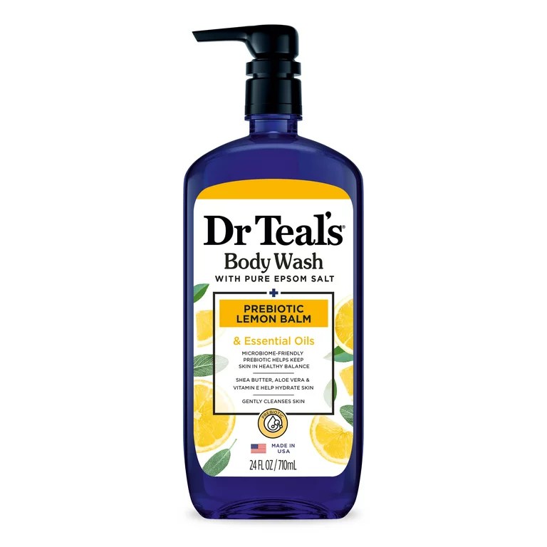 Dr Teal’s Body Wash with Prebiotic Lemon Balm and Essential Oil Blend, 24 fl oz