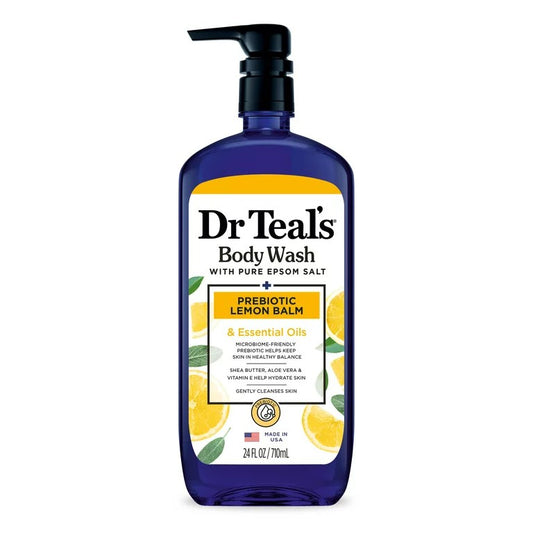 Dr Teal’s Body Wash with Prebiotic Lemon Balm and Essential Oil Blend, 24 fl oz