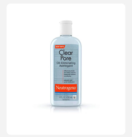 Neutrogena Clear Pore Oil Eliminating Astringent, 8 Fl Oz ( New Look)