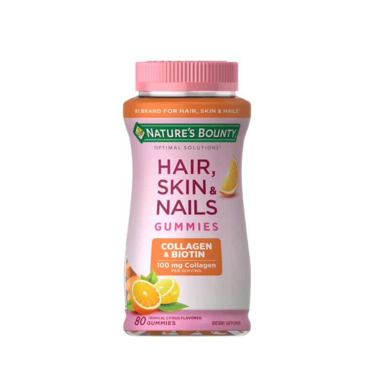 Nature’s Bounty Hair, Skin, and Nails with Biotin and Collagen, 80 Gummies