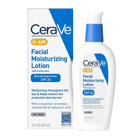 CeraVe AM Facial Moisturizing Lotion SPF 30, 3 Ounce